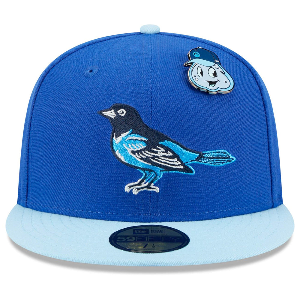 Men's New Era Sky Blue Baltimore Orioles Logo White 59FIFTY Fitted Hat