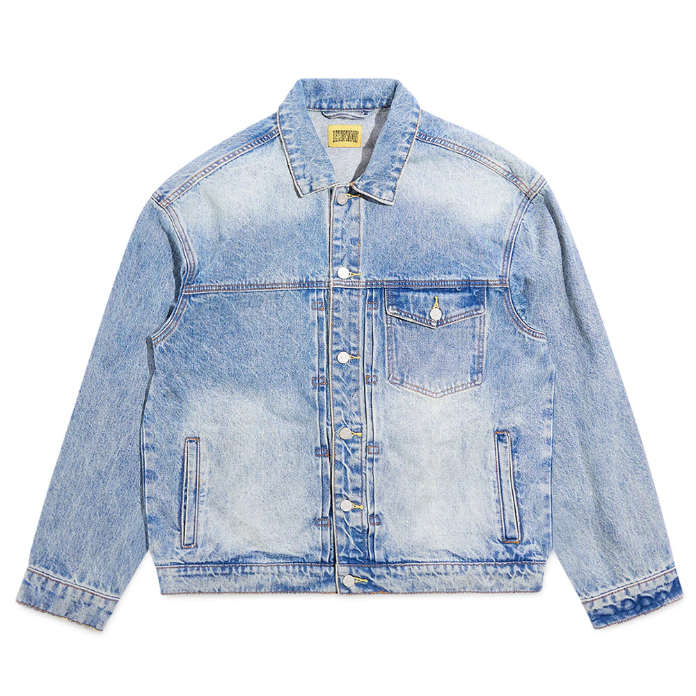SACRA 2025SS AUTHENTIC DENIM JACKET 美品 1989 STUDIO logo-embossed Denim Jacket | Blue | FARFETCH