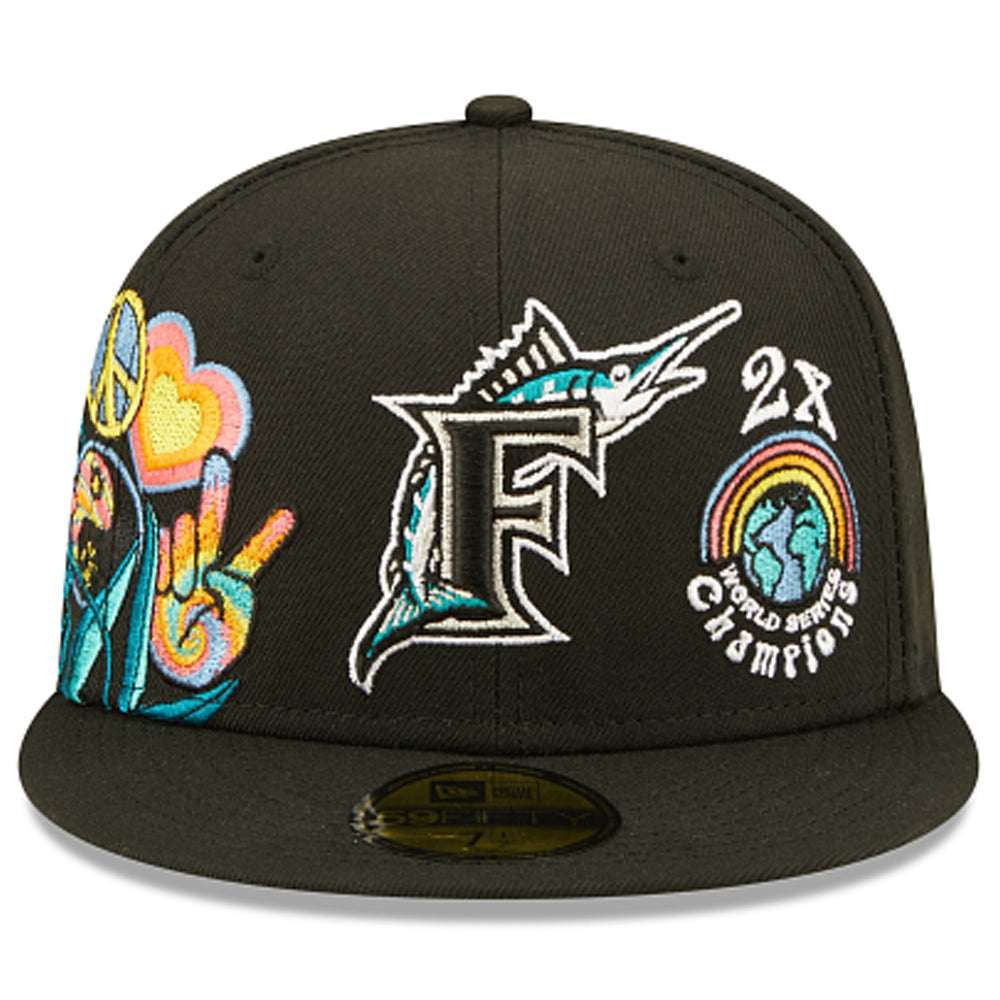 New Era Florida Marlins 5950 Black I Love Miami Fitted Hat