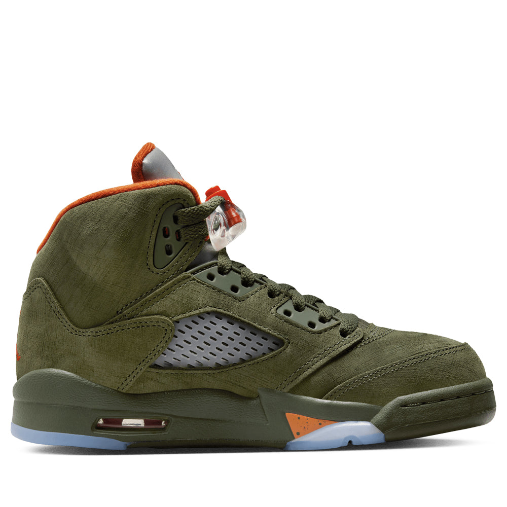 Air Jordan 5 Kids Retro Army Olive Solar Orange 4.5Y