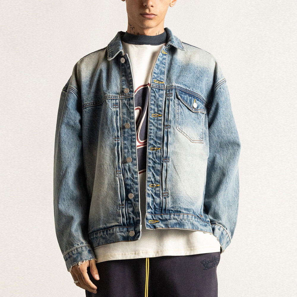 Embossed Denim Jacket