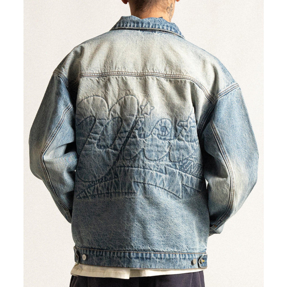 Embossed Denim Jacket