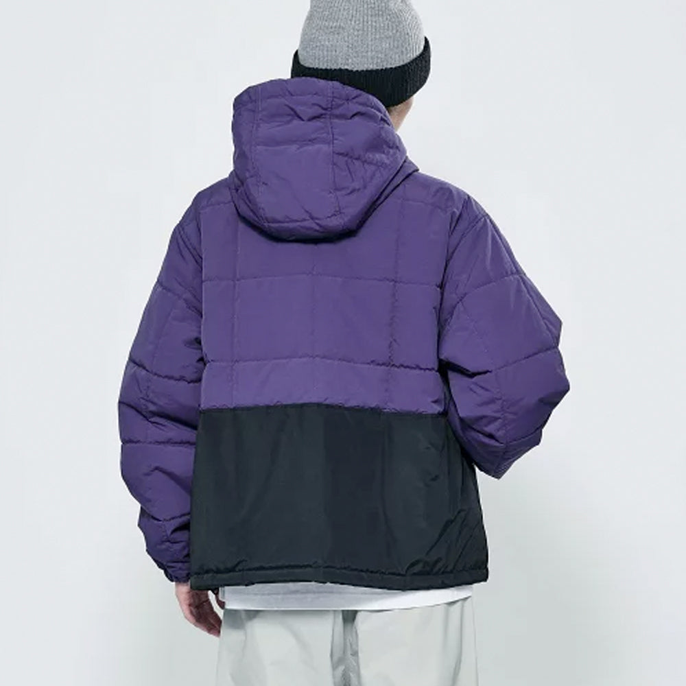 Paneled Nylon Hooded Jacket