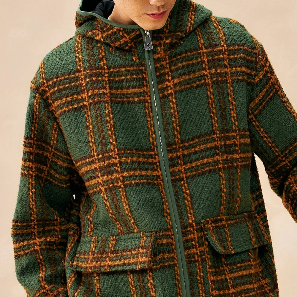 Hooded Plaid Shacket