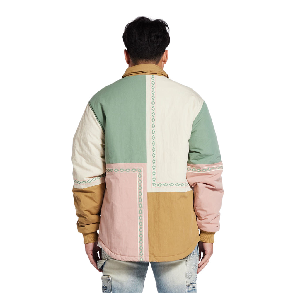 Patchwork Padded Shirt Jacket