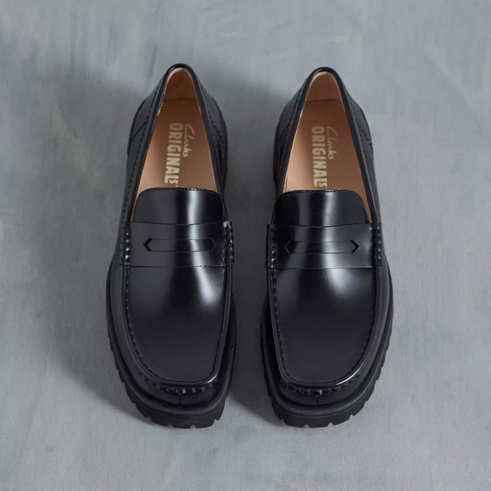 Clarks Yukoner Penny Black Leather | Shop Foster