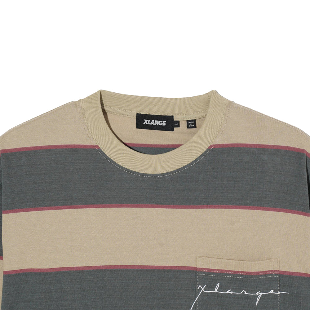 Striped Longsleeve Pocket T-Shirt
