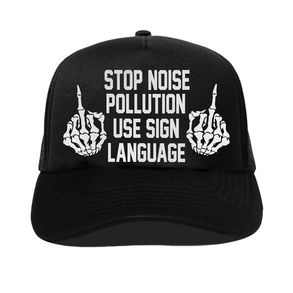 Pollution Hat Design Pollution Trucker Hat | Shop Foster eCommerce